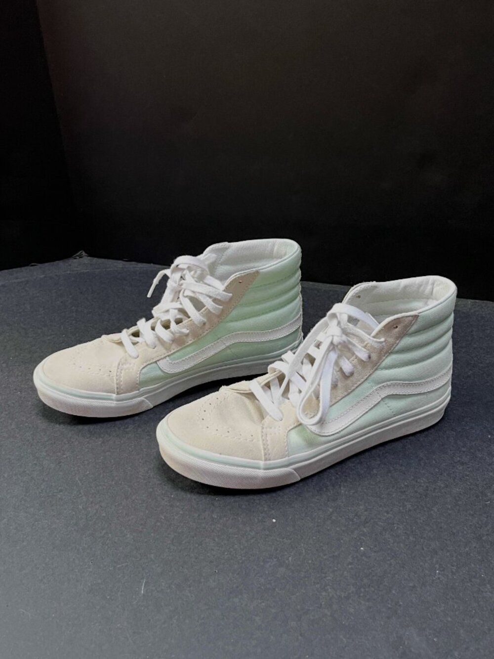 Vans Sk8-Hi - Gray & Mint Green - Sz. Men's 7 / Women's 8.5